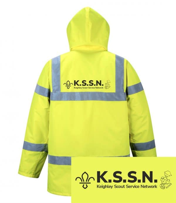 KSSN Hi-Vis Waterproof Full Length Jacket - Image 2