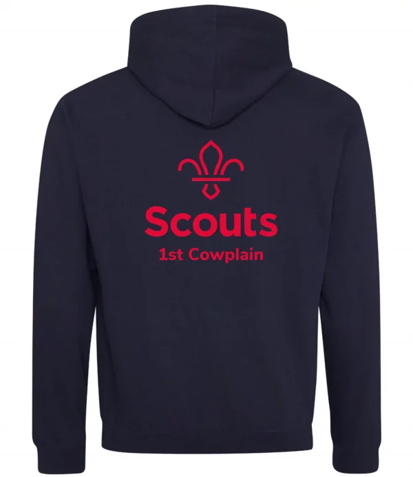1st Cowplain  Youth Contrast Navy/Red Hoodie - Image 2