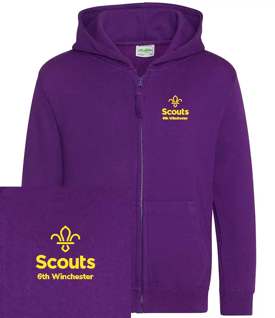 6th Winchester Child Zipped Hoodie