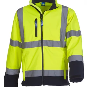 KSSN - Hi-Vis, Yellow/Navy Soft Shell Jacket